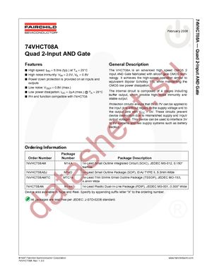 74VHCT08AMTC datasheet  